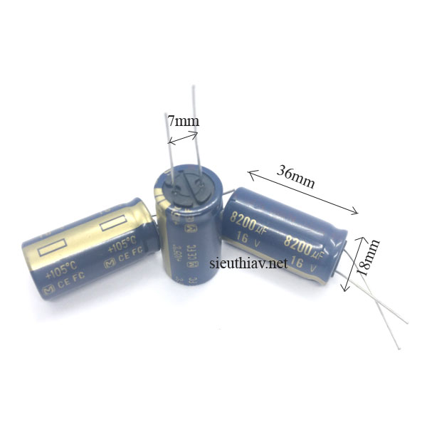 Tụ Panasonic FC 8200uF 16V (8200uf16v) ( pana35)