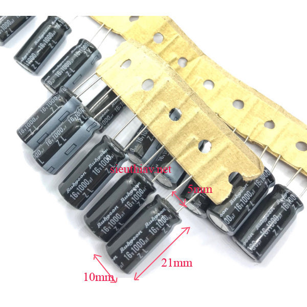 Tụ Rubycon ZL 1000uF 16V (1000uf16v) (ru47)