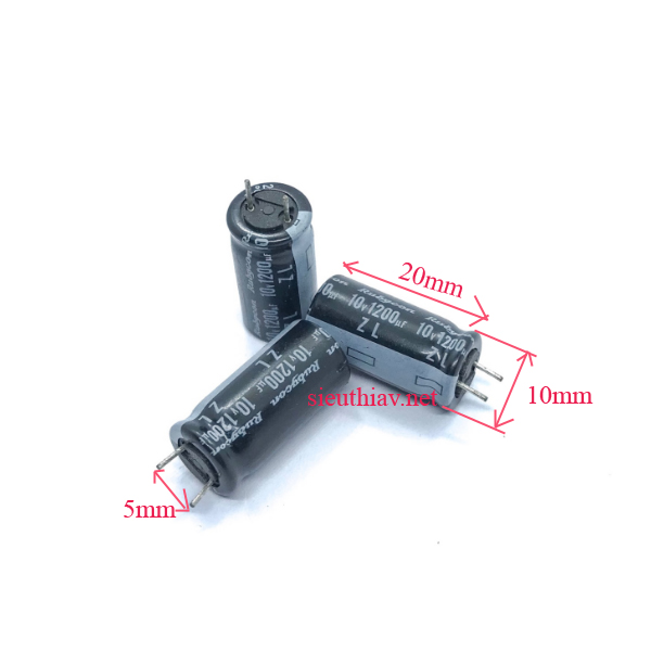 Tụ Rubycon ZL 1200uF 10V (1200uf10v) (Ru70)