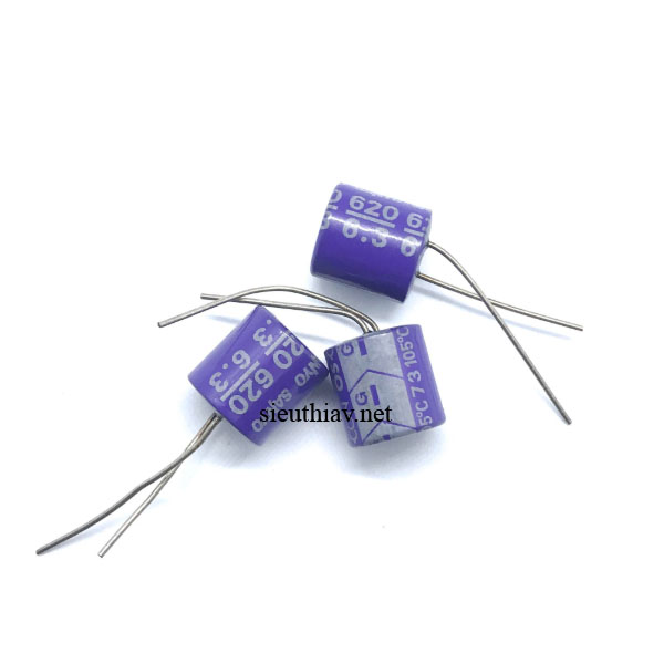 Tụ Sanyo oscon 620uF 6.3V (S06) (620uf6.3v)